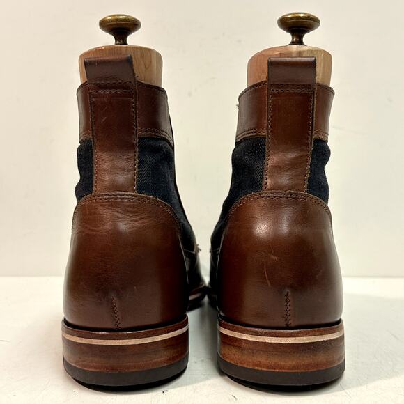 NEW HEELS Rancourt & Co. x Helm Sam Boot Ray-Ray Horween Cone Denim USA 10 D main image 8